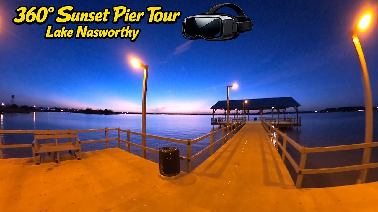 Lake Nasworthy Fishing Pier (360°) | Sunset Walk in San Angelo, TX