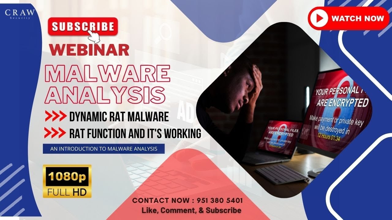 An Introduction to Malware Analysis Webinar | Meeting | Dynamic Rat Malware | Craw Security