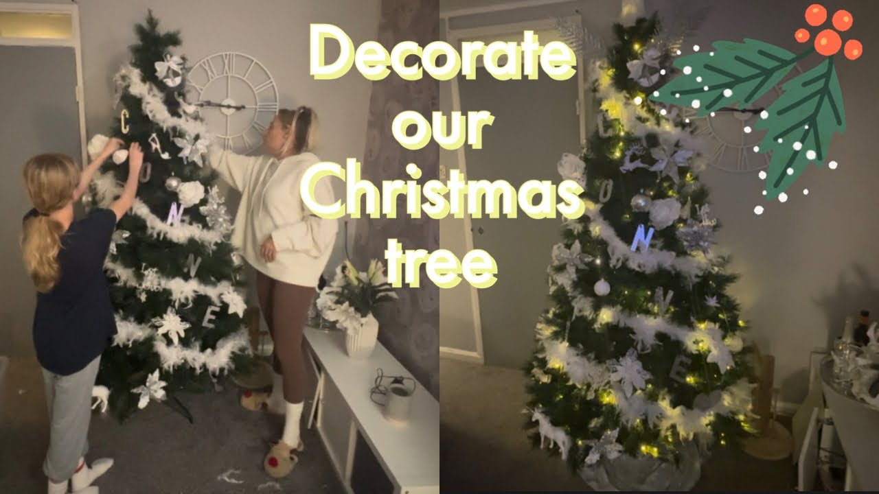 Decorate our family Christmas tree very realistic decor 2023