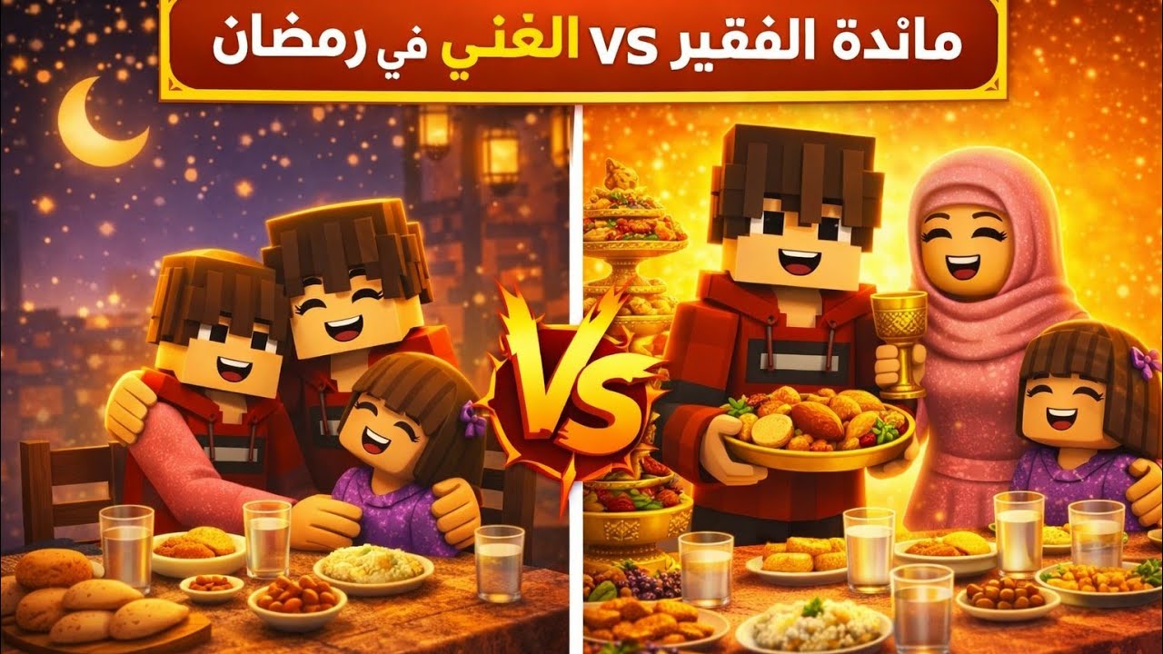 مائدة الفقير 🆚 مائدة الغني في رمضان 🌙 #robloxmovie