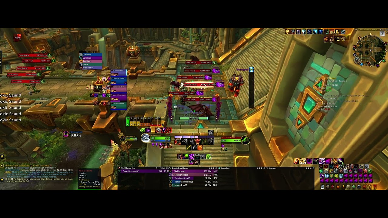 Dragonflight 10.2 - Mythic +25 Tyrannical Atal'Dazar - Demonology Warlock POV