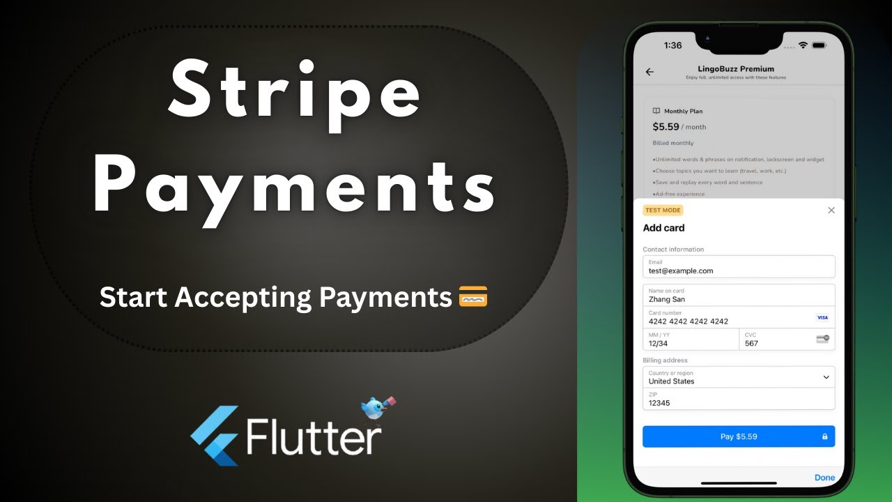 Flutter Stripe Payments Tutorial || Accept Payments Within Flutter Application !!