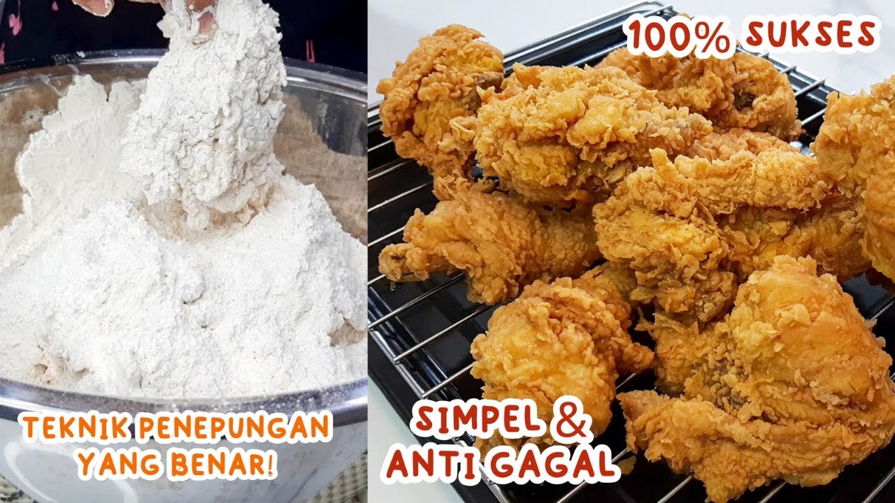 RESEP SIMPEL FRIED CHICKEN CRISPY ALA DAPUR RETRO! KERITING PENDEK ALA RESTORAN CEPAT SAJI!