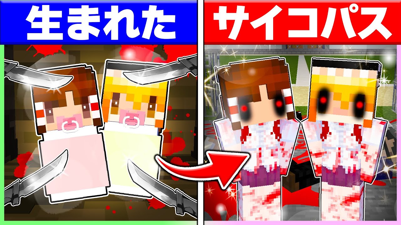 🍬サイコパスとして育てられた霊夢と魔理沙の一生🔪🔥【ゆっくり実況/まいくら/マインクラフト】