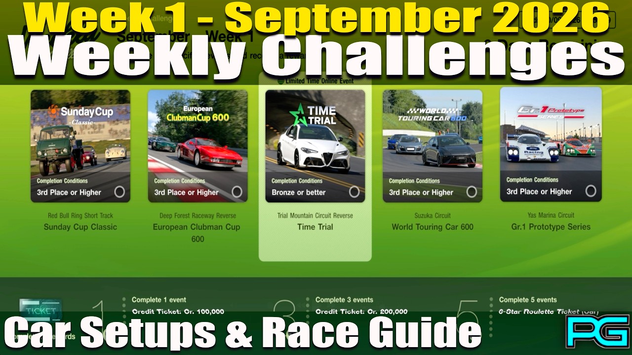 Gran Turismo 7 - Weekly Challenges Guide - September Week 1 2026
