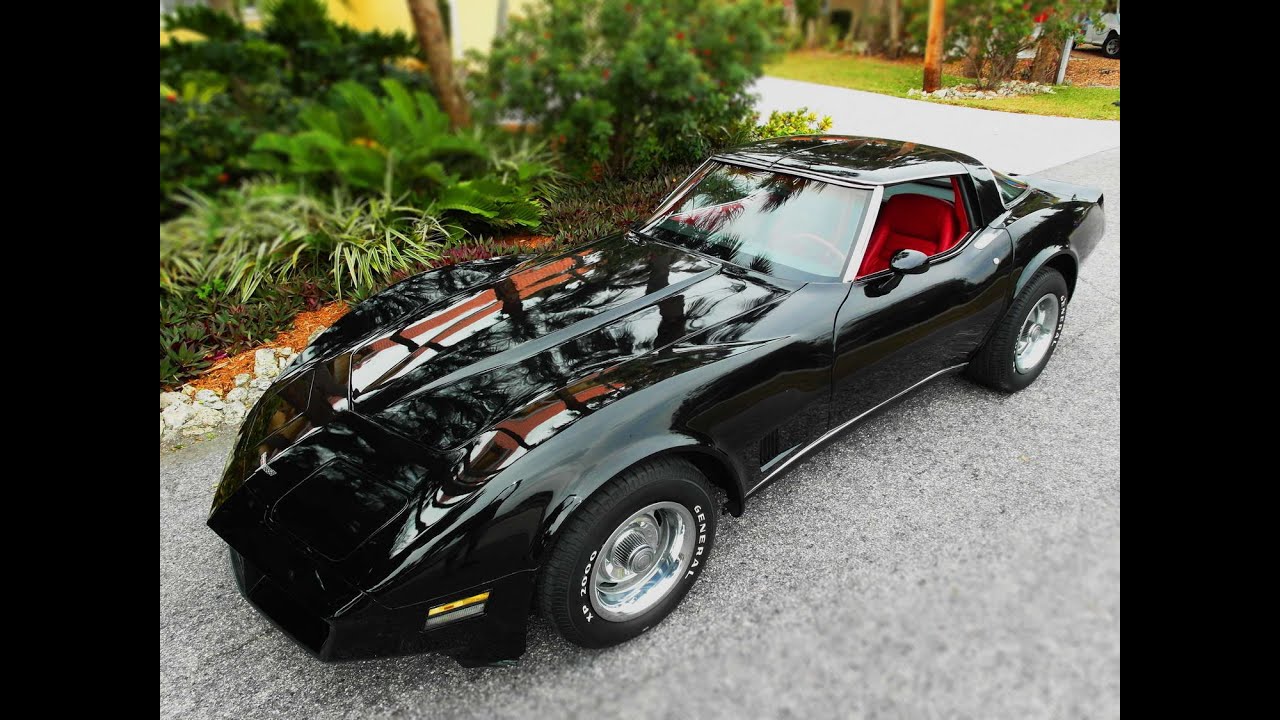 1980 Black Corvette with Red interior, manual, from THE VETTE NET