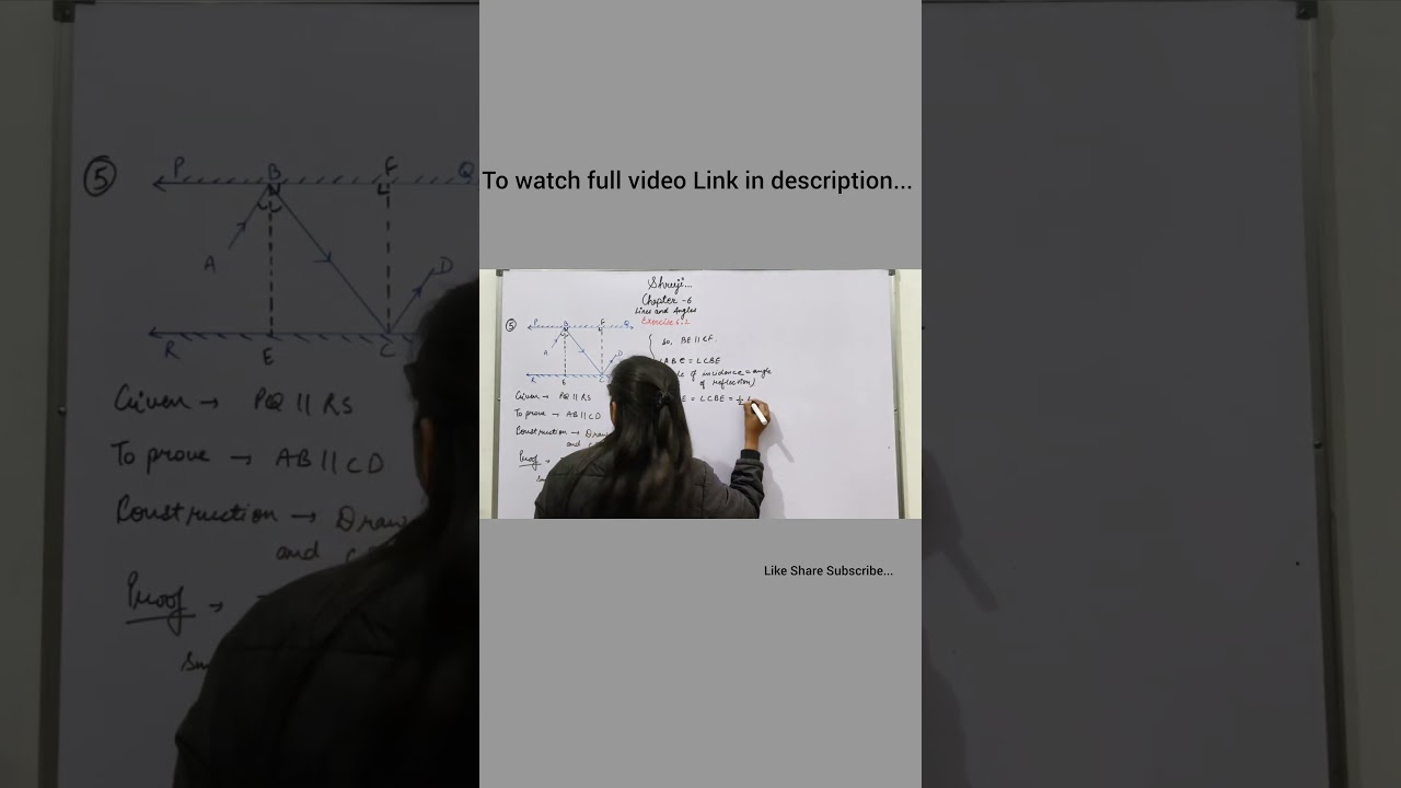 Lines and Angles Ex. 6.2 Q. 5 of Class IX by Preeti Kumawat