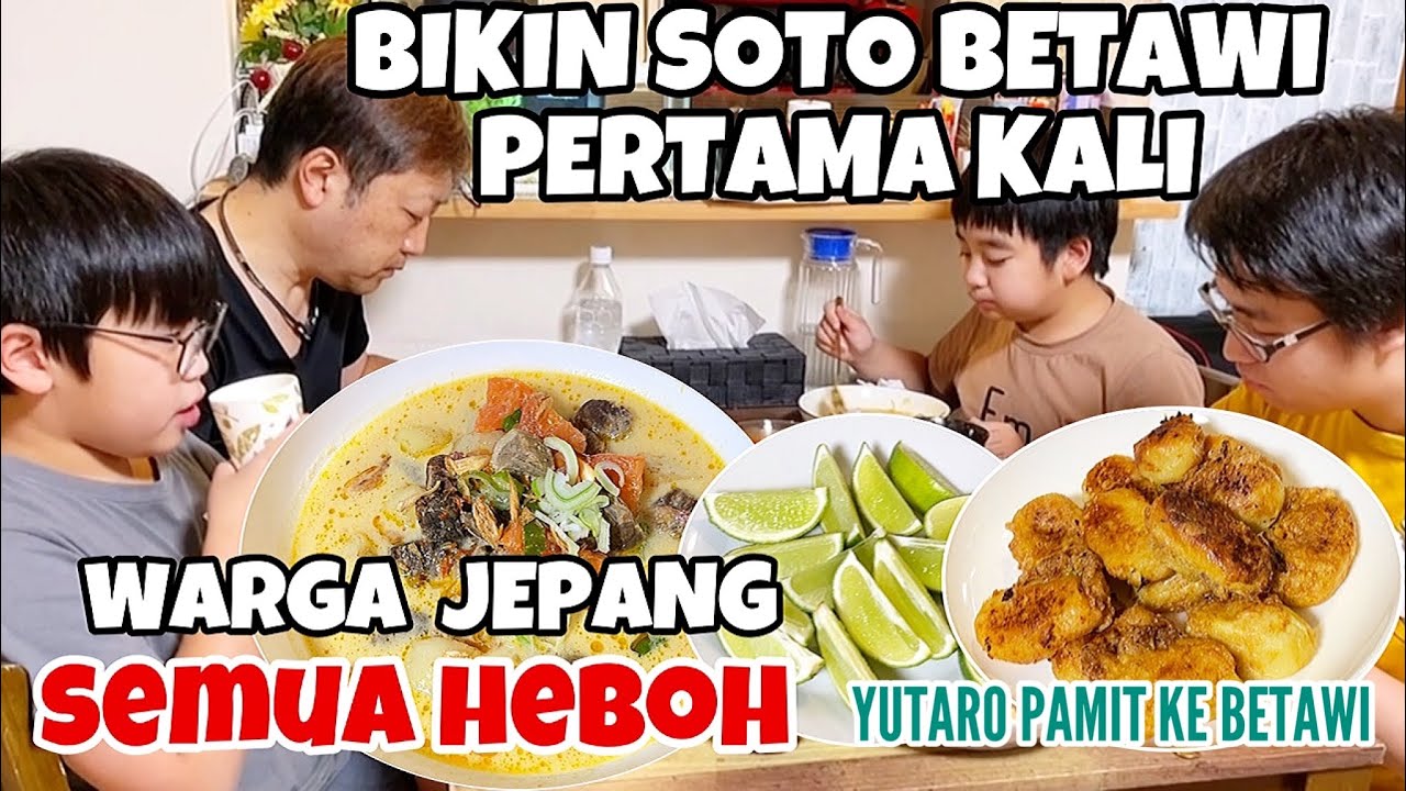 BIKIN SOTO BETAWI PERTAMA KALI RIZUKI NYICIPIN DI DAPUR SAMPE KALAP😆YUTARO MAU KE BETAWI🤗