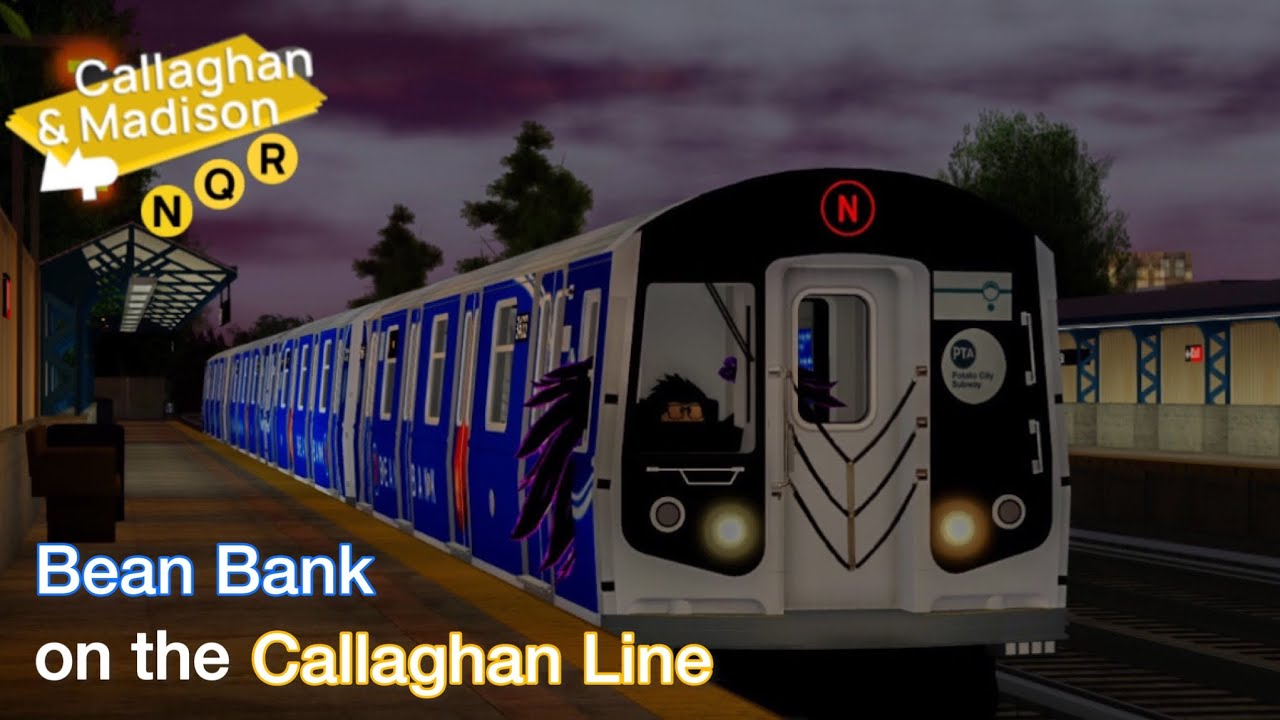 PTA Subway: Callaghan-Madison Av Lines - R160A-2 Alstom with a Bean Bank wrap on the Callaghan Line