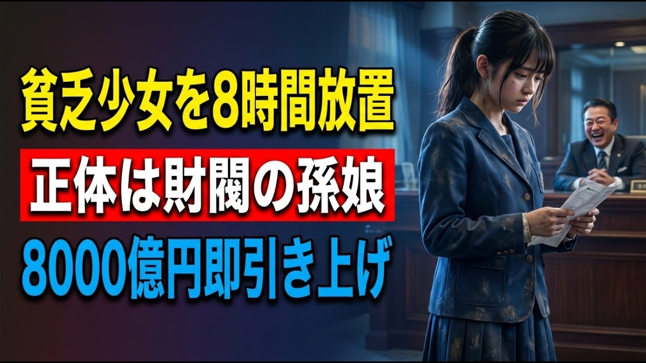 「貧乏なガキ」と罵られ8時間放置された少女、実は総資産数兆円の財閥令嬢だった。激怒した祖父の「8000億円引き上げ」で銀行が崩壊するスカッと復讐劇！