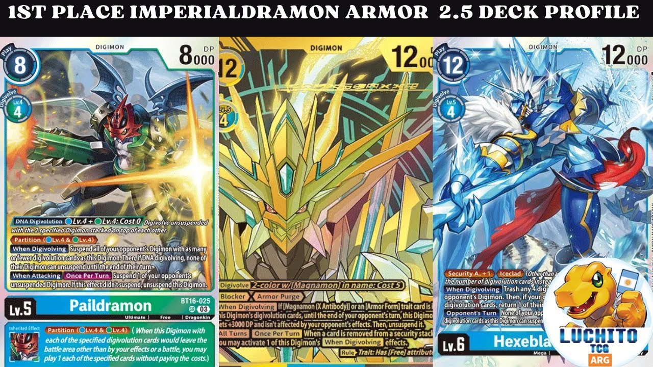1st place imperialdramon armor deck profile - Digimon tcg 2.5
