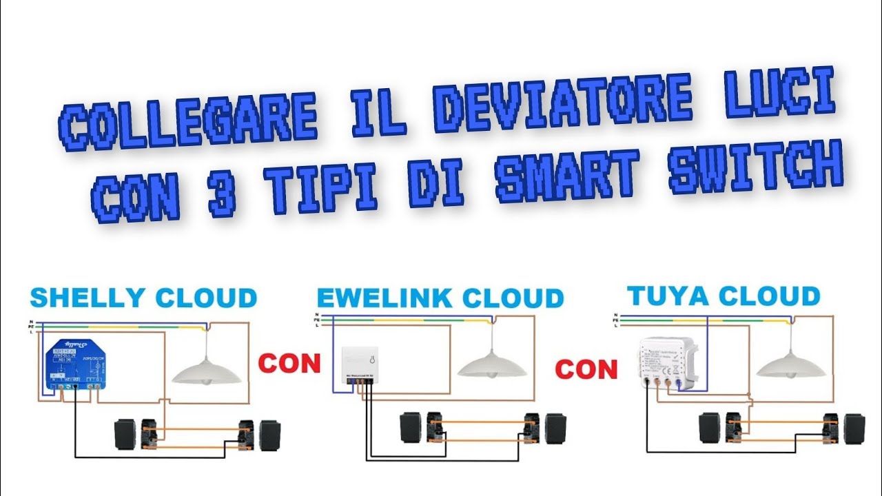 COLLEGAMENTO DEVIATORE LUCI CON 3 INTERRUTTORI SMART DIVERSI