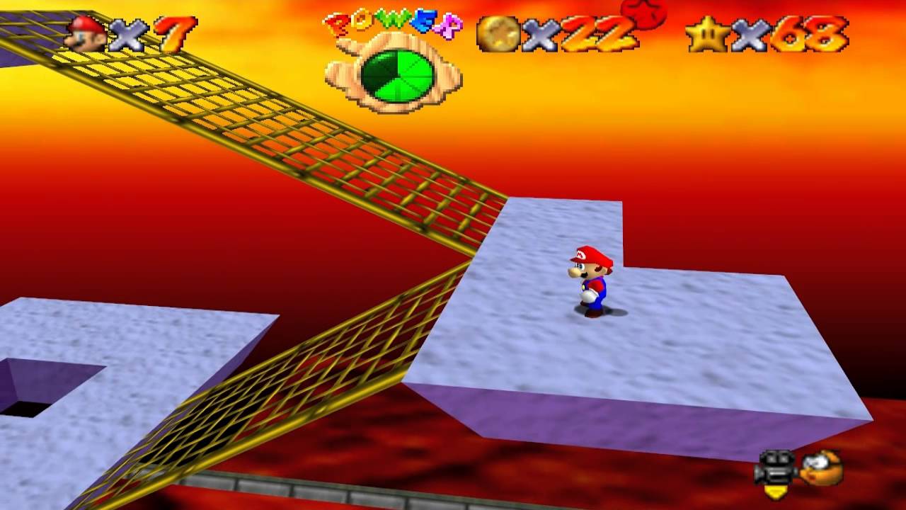 Super Mario 64 Walkthrough - Bowser in the Fire World