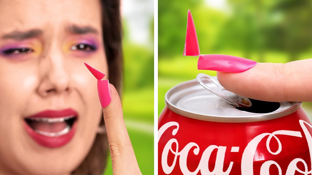 DIFICULDADES DE SE TER UNHAS COMPRIDAS || Problemas Femininos De Quem Tem Cabelos Longos x Curtos