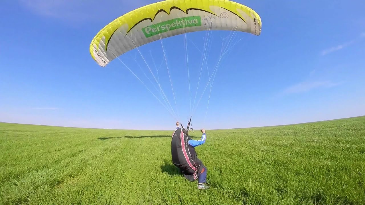 Paraglider Control : Very Strong Wind Launching , Gleitschirm start in sehr starke Wind,