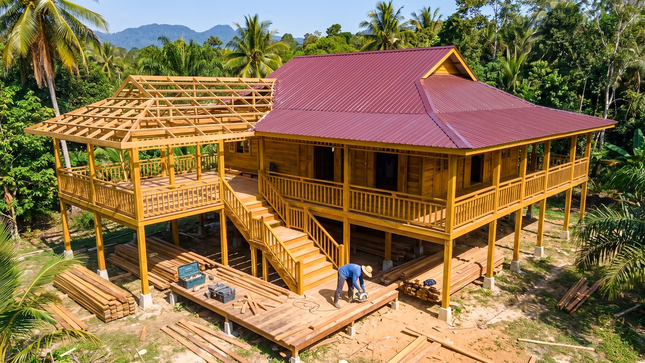 Young builder expands a wooden house into a huge dream home in just 150 days. | by @chuctonbinh