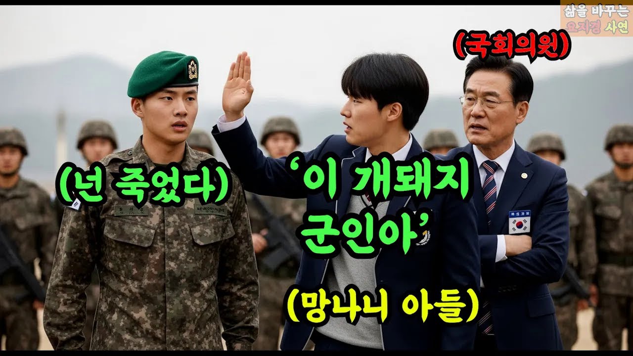 '우리 아빠 국회의원'이라며 군인의 뺨을 때린 고등학생  그것을 지켜본 국회의원 아버지의 충격 결말  군인은 '개돼지'라던 고등학생의 참교육