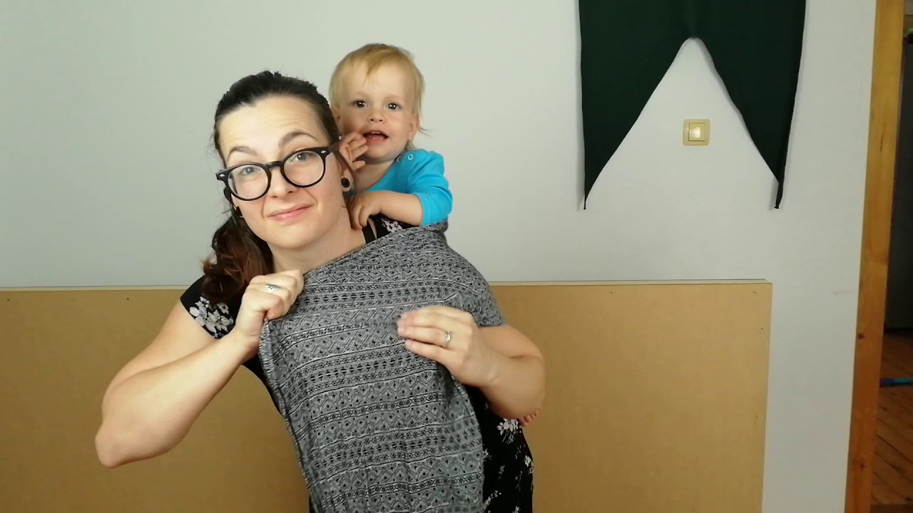 Nošenje otrok v tkanem traku - Kako navežem otroka na hrbet