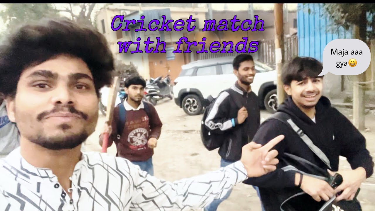 Cricket matche with office friends 😂@ankit_rajput_1314. #cricket 