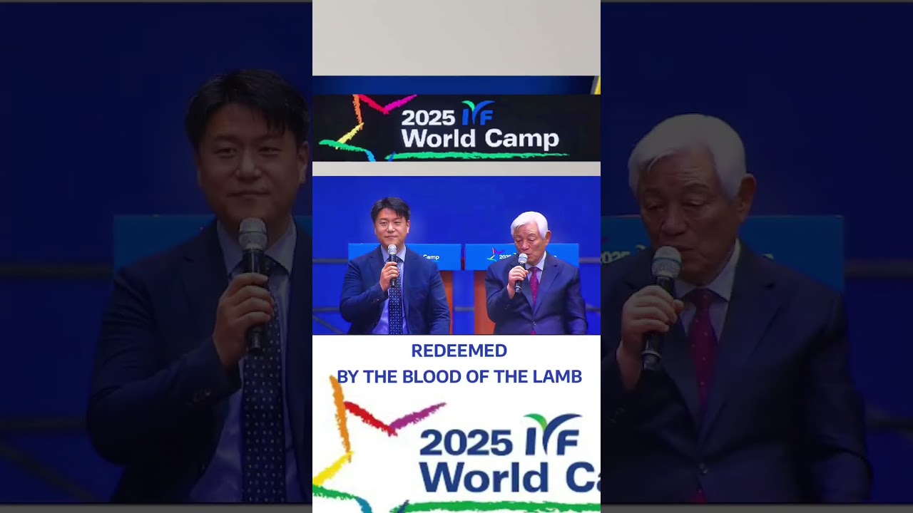 2025 IYF WORLD CAMP SOUTH KOREA.  SONG LED BY OCK SOO PARK. I'M REDEEMED BY THE BLOOD OF THE LAMB