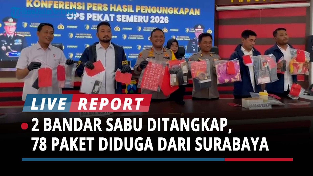 Polres Tuban Tangkap 2 Bandar Sabu, 78 Paket Diduga dari Jaringan Surabaya