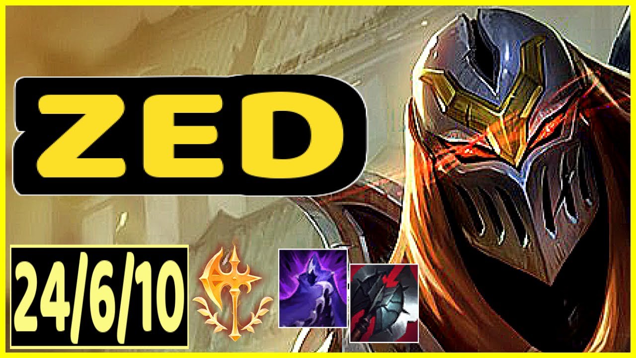 ZED VS MALZAHAR - 24/6/10 KDA MID GAMEPLAY