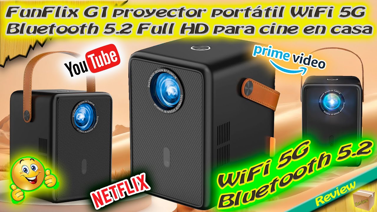 FunFlix G1 proyector portátil WiFi 5G Bluetooth 5 2 Full HD para cine en casa