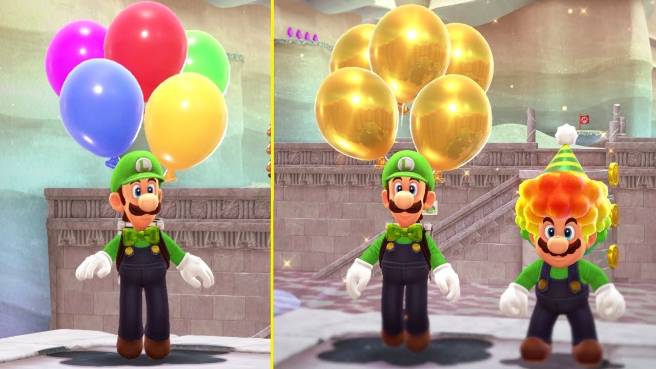 Super Mario Odyssey - Reaching Highest Rank in Luigi's Balloon World (Rank 50 + Reward)