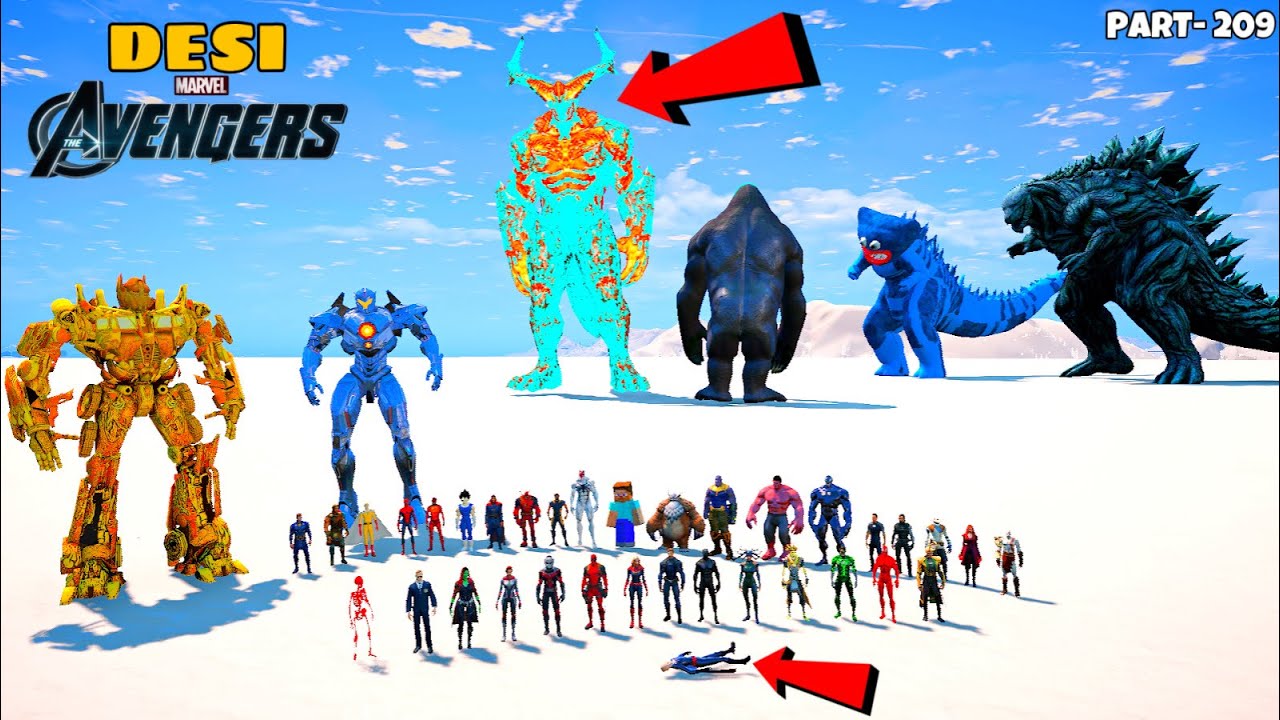 DESI Avengers and Zombie Surtur Finally Did End of Black Saitama in GTA 5 | GTA V AVENGERS #209