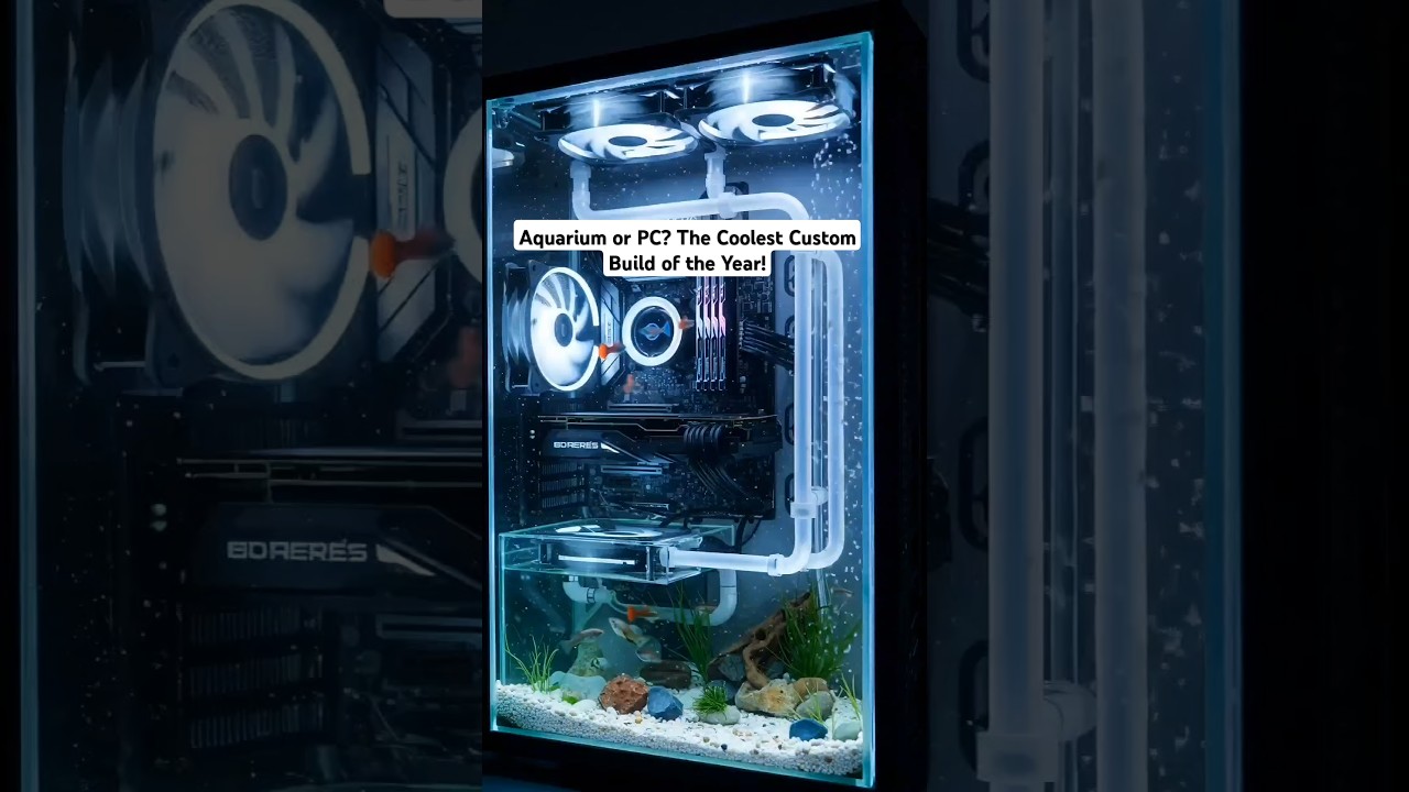 Aquarium PC &mdash; filled with crystal-clear mineral cooling #aquarium #pcgaming #relaxing