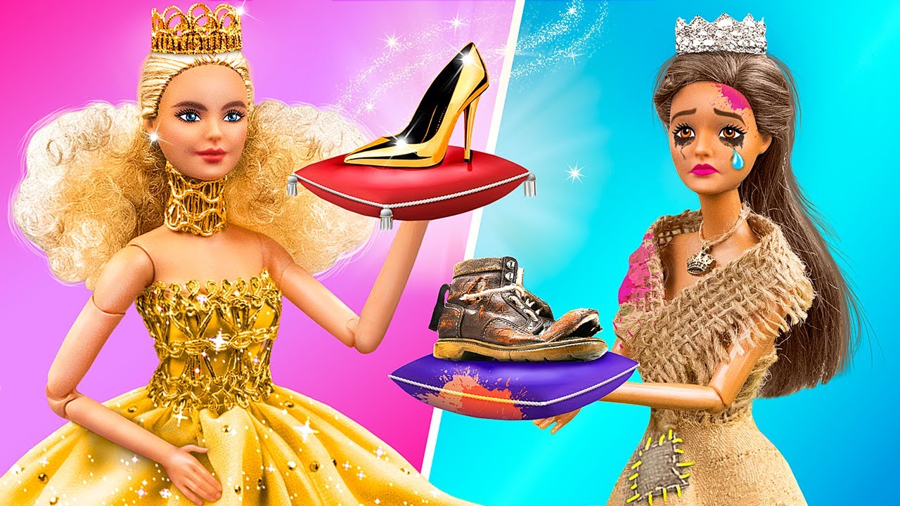Rijke Pop vs Blutte Pop / 11 DIY Barbie-Idee&euml;n Voor Prinsessen