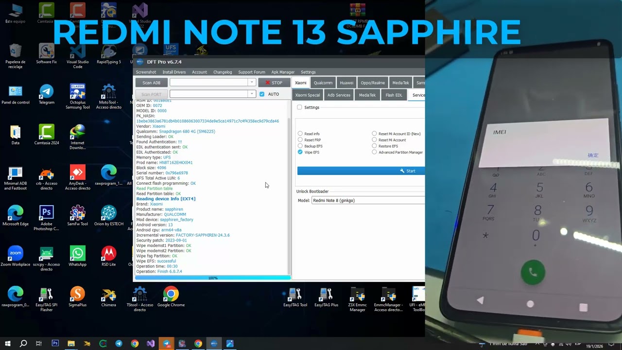 ADMIN TI Redmi note 13 Sapphire Permanente