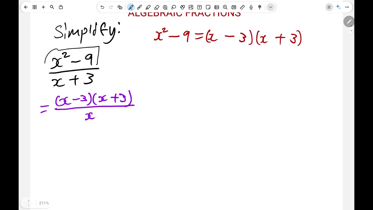 Algebraic Fractions | Simplifying, Adding, Multiplying & Dividing