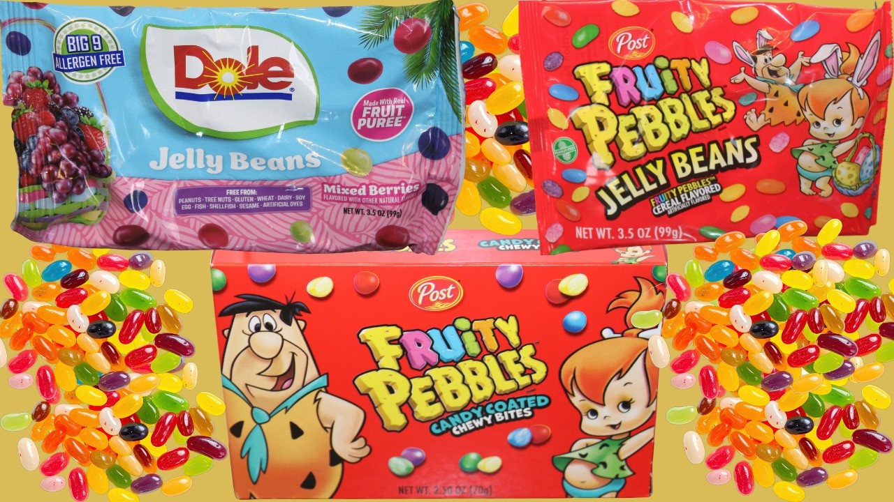 Dole Jelly Beans, Fruity Pebbles Jelly Beans & Fruity Pebbles Candy Coated Chewy Bites Review