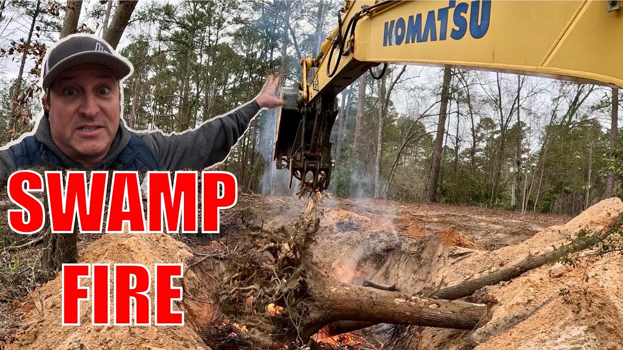 Big Iron Meets Big Fire | Satisfying Swamp Land Clearing