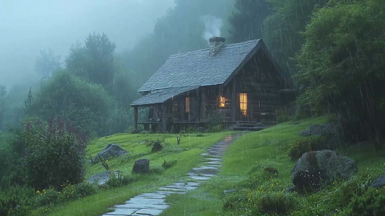Rain Sounds for Sleeping in the Forest - Sleep FASTER with Heavy Rain & Thunder Sounds at Night