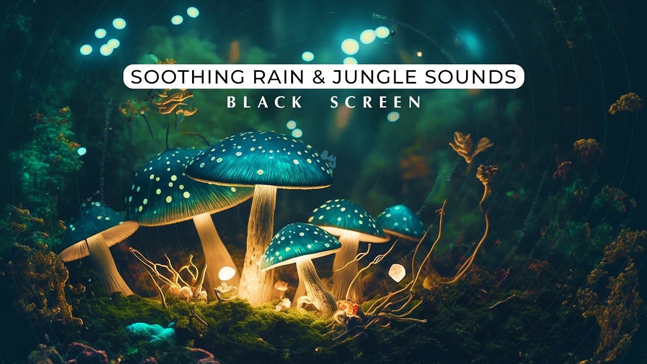 Rain Forest Sound Bath | Singing Bowls Rain & Jungle Sounds [Black Screen]