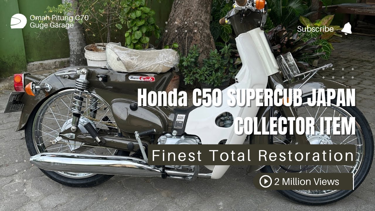 Honda C50 Supercub Japan 4 speed Total Restorasi !! Gantengan motor klasik ini atau Harley Davidson?