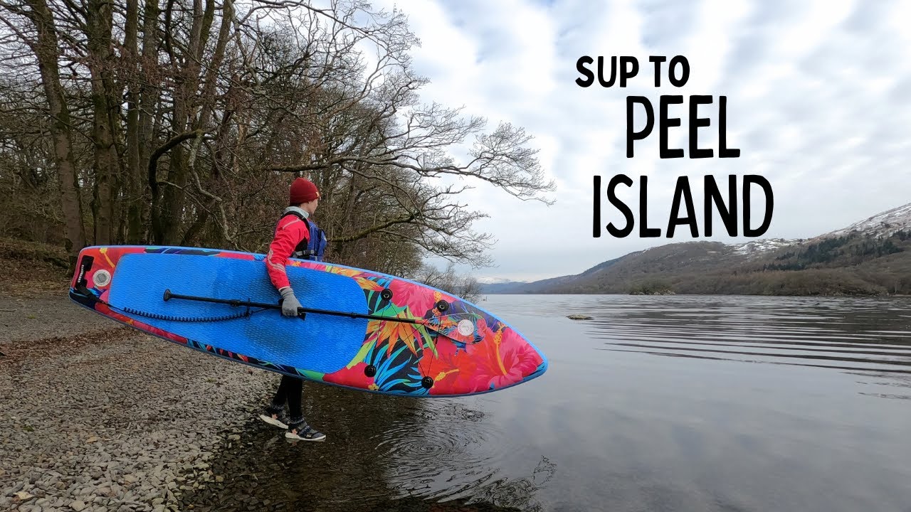 Stand Up Paddle Boarding on Coniston - Adventure to Peel Island, Lake District UK