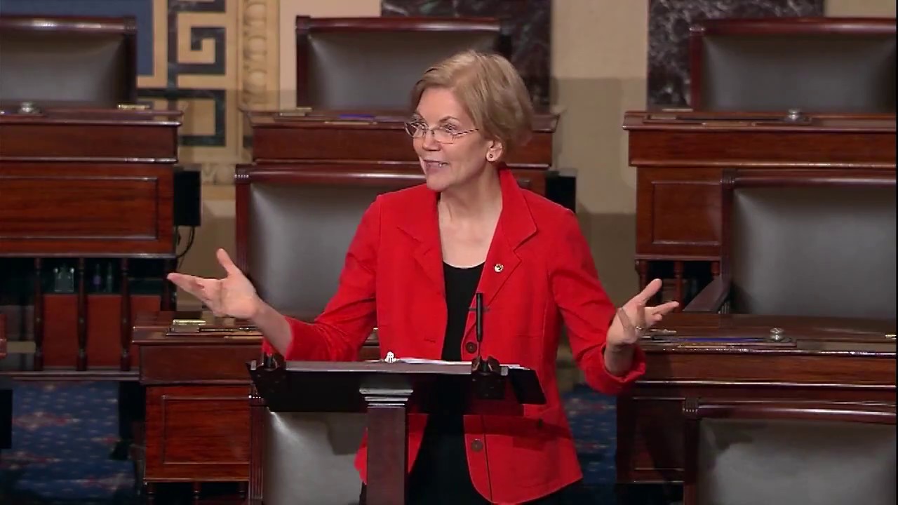 Senator Warren on how past bank deregulation bills have led to financial crises