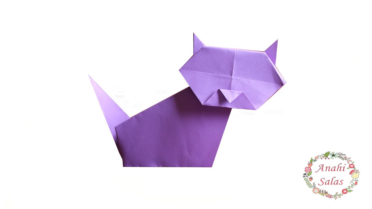 Cómo hacer un gato de papel | Origami paso a paso #origami #origamifacil #diyorigami