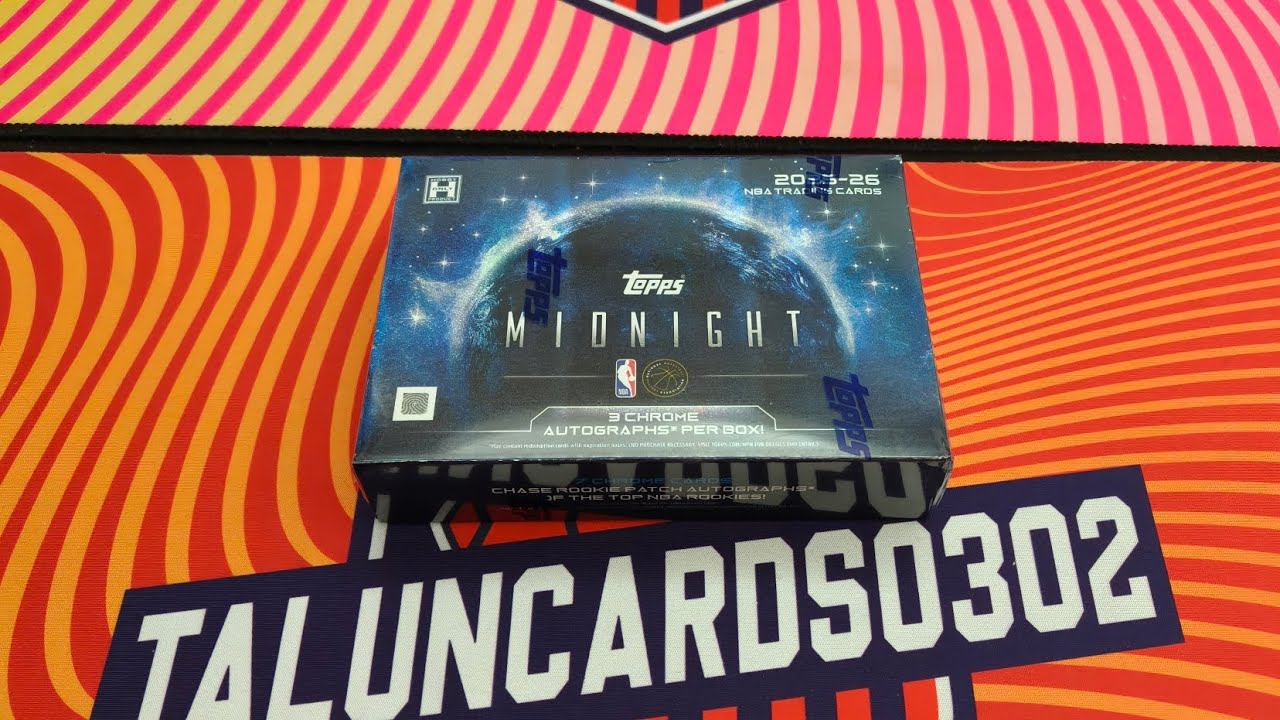 2025-26 topps MIDNIGHT NBA 授權籃球卡盒，台幣25800一盒，一盒一包7張卡，保證3張簽名！Basketball Trading Cards Hobby Box RC