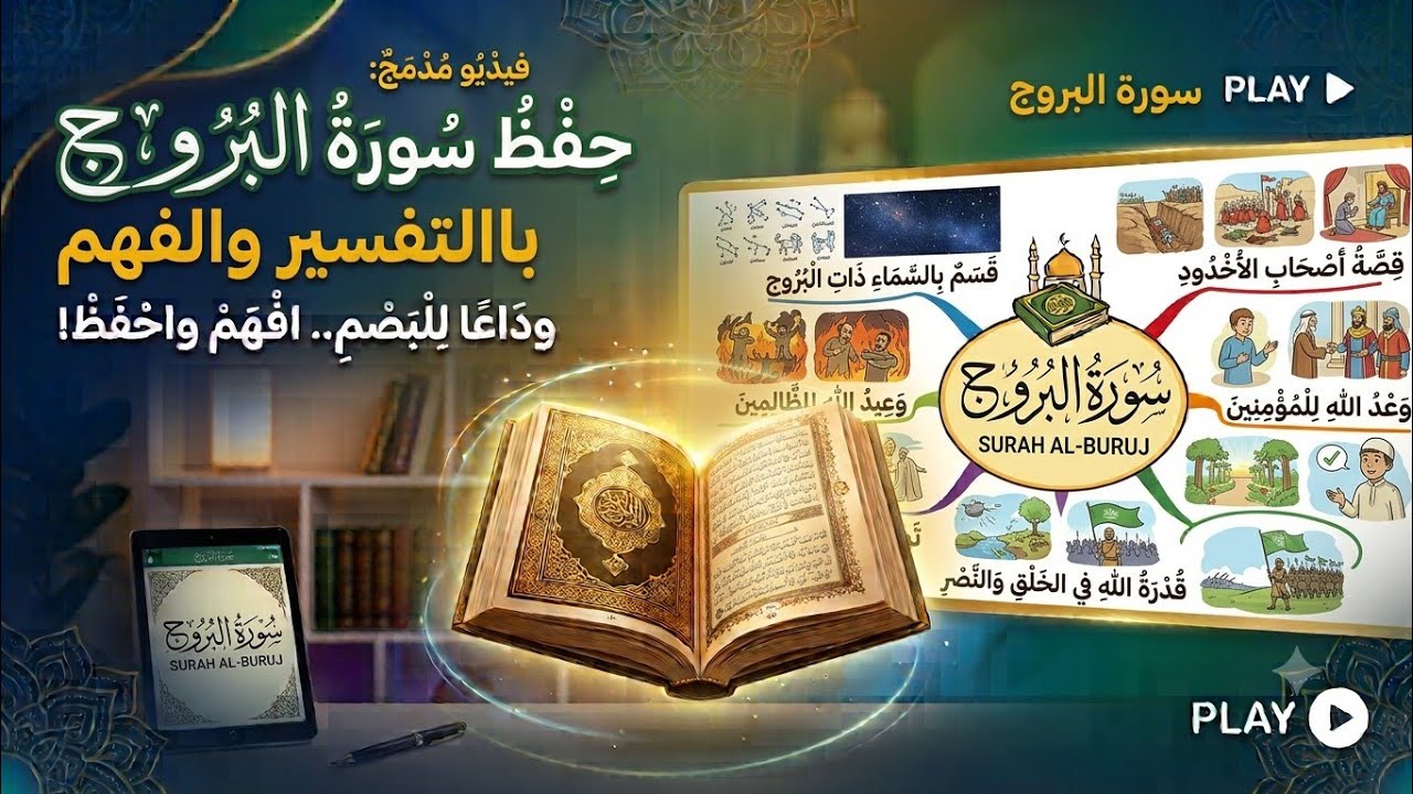 يلا نحفظ ونتدبر  سورة [ البروج ] ونتعرف ع أصحاب الاخدود🔥