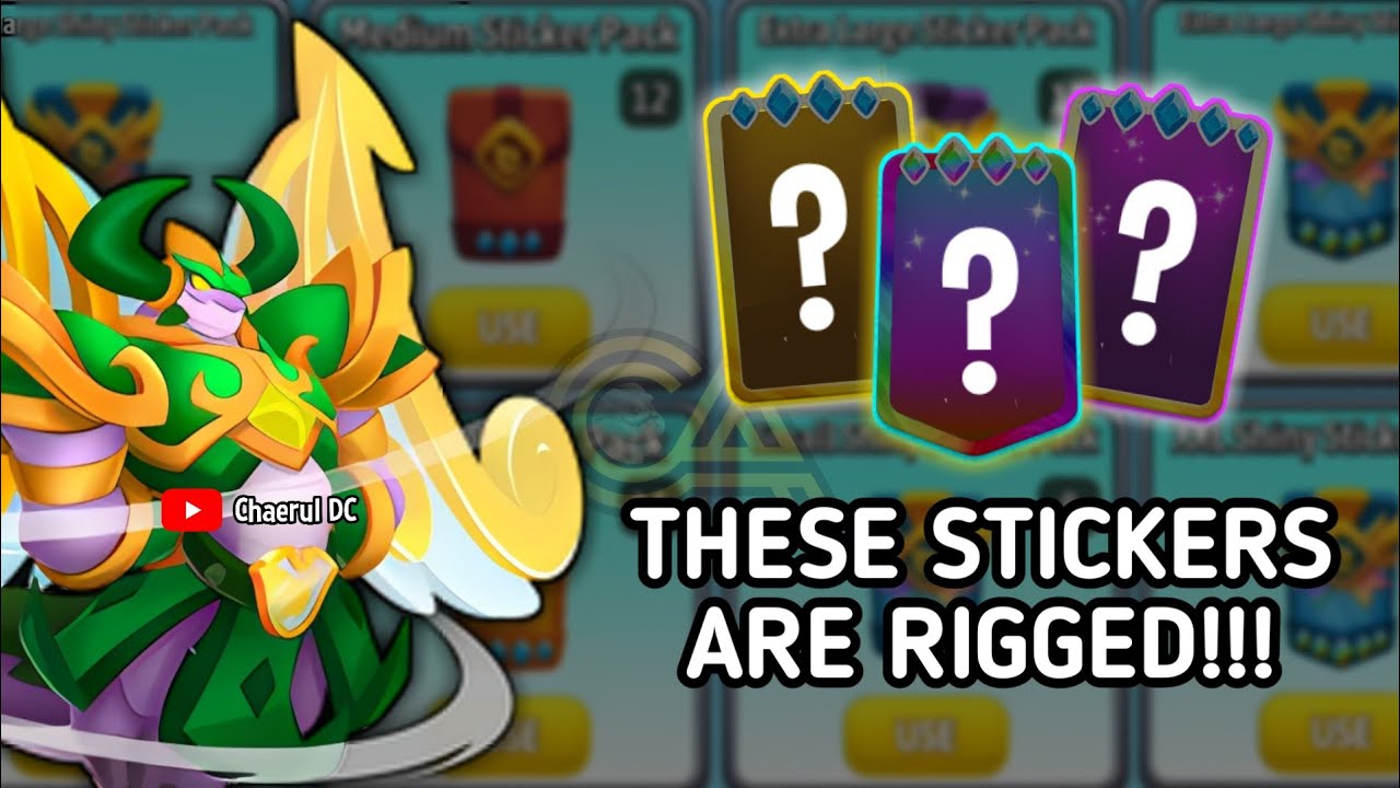 I OPENED 100 STICKER PACKS AND REVEALING THE RIGGED STICKERS! #DragonCity