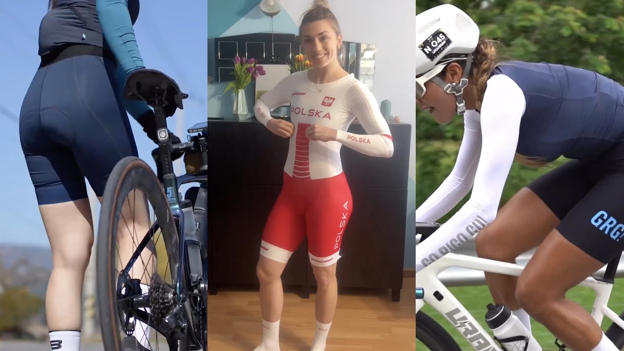 Women Biking Suits Try On #48