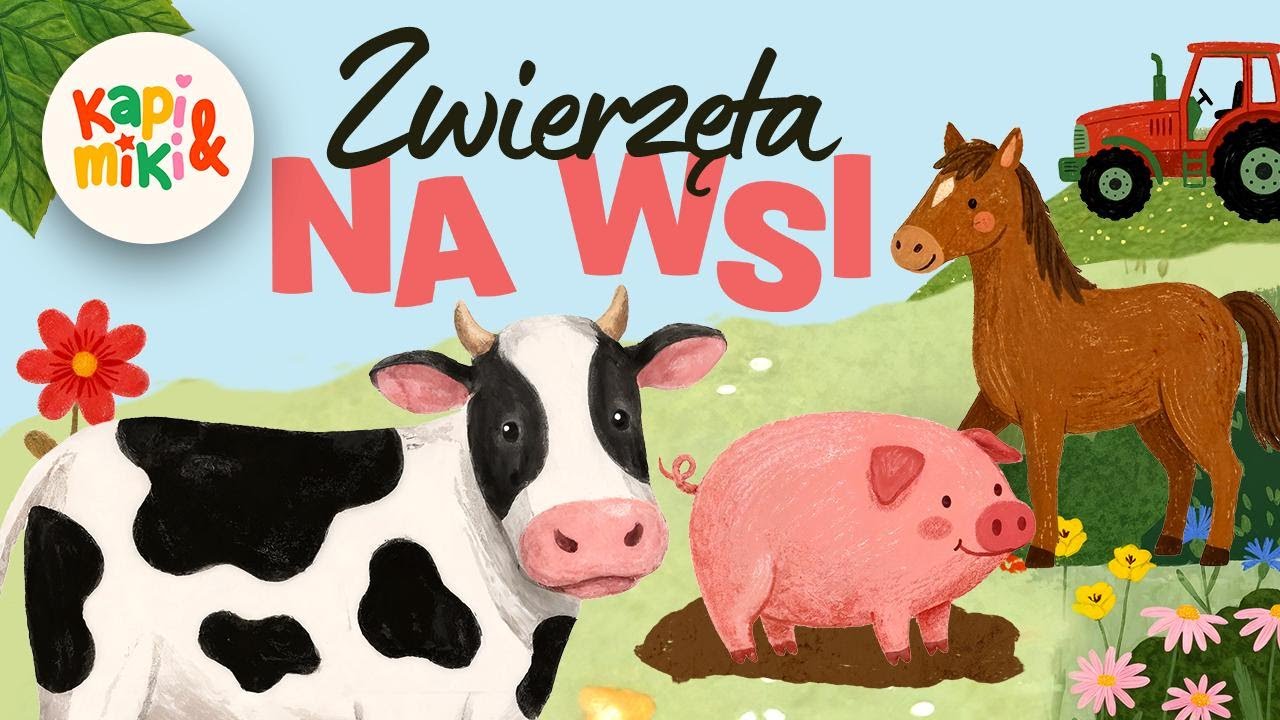 Zwierzęta na wsi🐮🐷 Odgłosy zwierząt – piosenka edukacyjna
