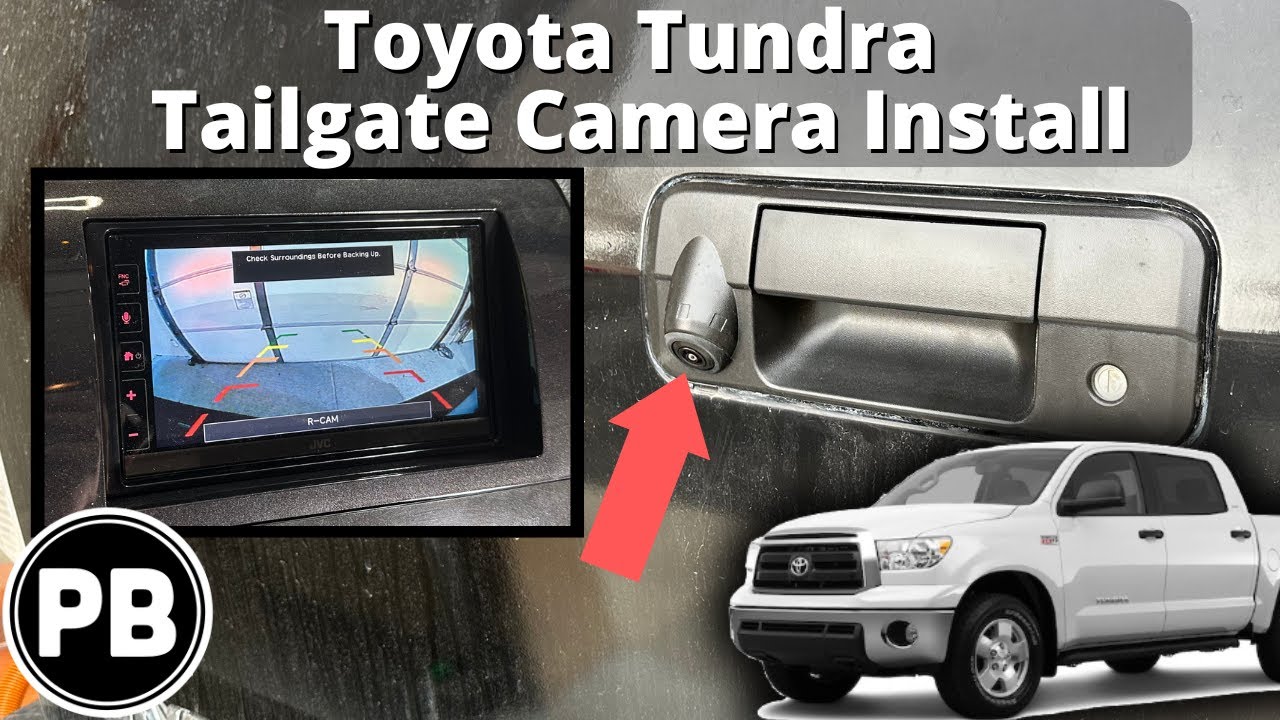 Установка камеры заднего вида на Toyota Tundra 2007-2013 годов выпуска.