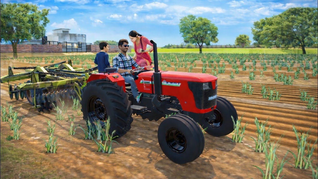 Tractor Farming Simulator 🚜 | Gehun Ki Bumper Fasal harvesting 🌾 | Real Village Farming