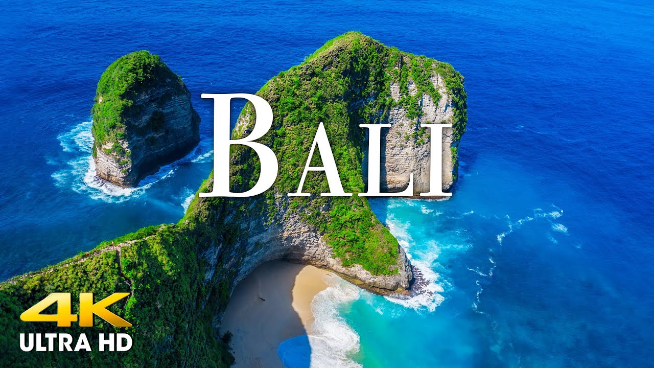 FLYING OVER BALI (4K UHD) Amazing Beautiful Nature Scenery with Relaxing Music | 4K VIDEO ULTRA HD