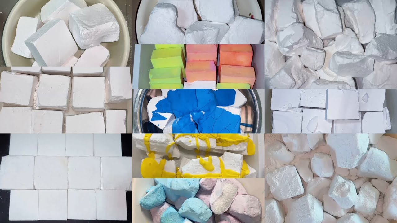 24 min of edit compilation, Crunchy soft JUMBO & UNPOLISHED gymchalk crushing ASMR by @ZaiChen_asmr 